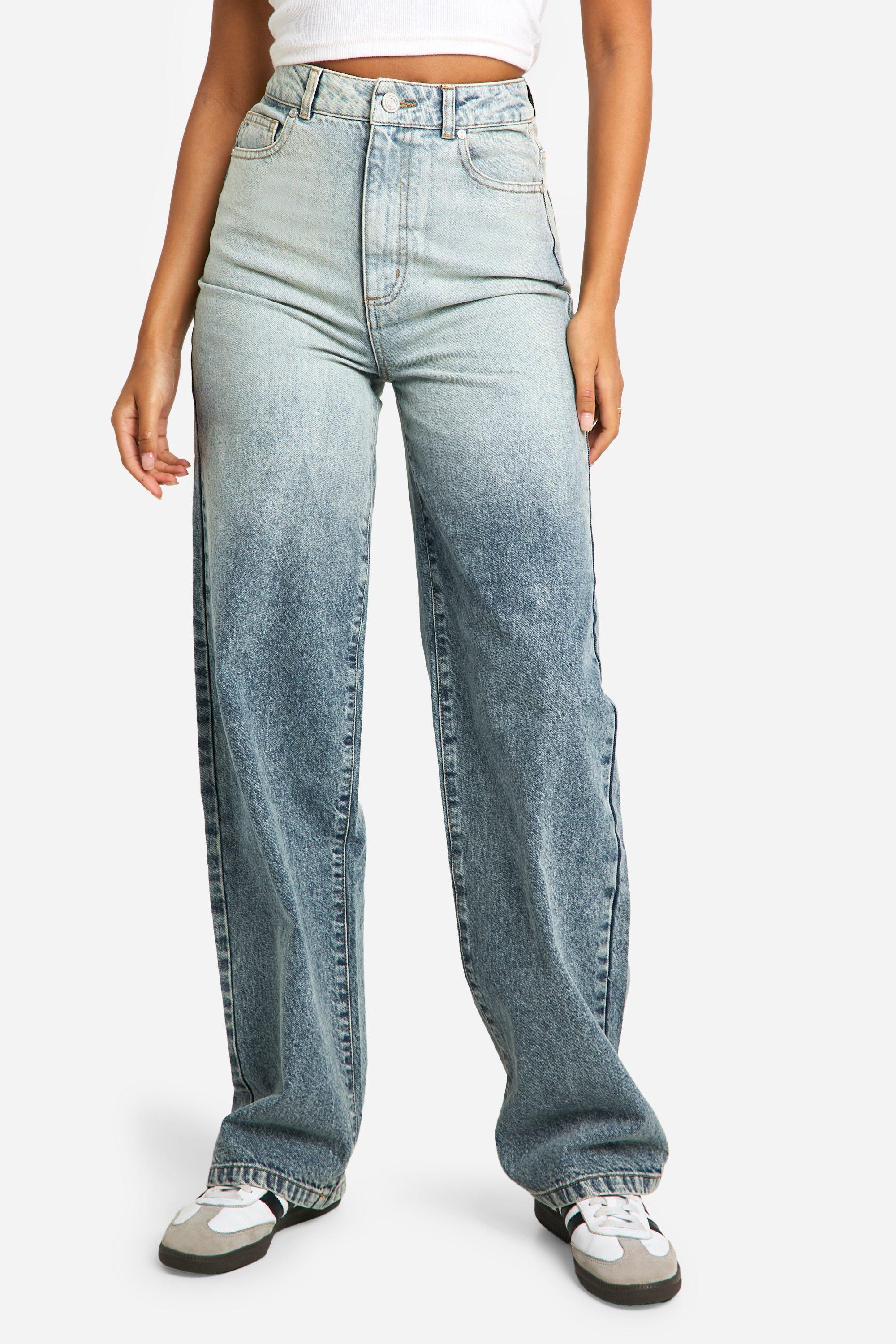 Tall Basics Jeans mit super weitem Bein und hohem Bund boohoo DE